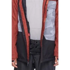 686 GEO Insulated Jacket - Men's -Ski Series fw23 686 mensgeoinsulatedjacket brickredcolorblock 4