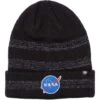686 NASA Knit Beanie - Men's -Ski Series fw23 686 nasaknitbeanie blackreflective