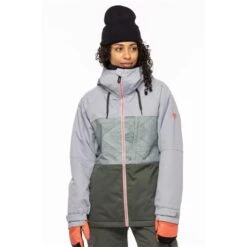 686 Athena Insulated Jacket - Women's -Ski Series fw23 686 womensathenainsulatedjacket goblingreencolorblock 1