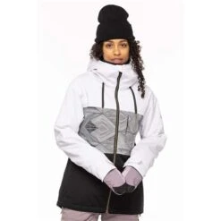 686 Athena Insulated Jacket - Women's -Ski Series fw23 686 womensathenainsulatedjacket whitegeocolorblock 1