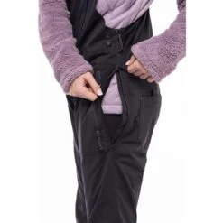 686 Black Magic Insulated Bib - Women's -Ski Series fw23 686 womensblackmagicinsulatedbib blackgeojacquard 4