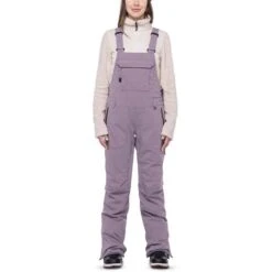 686 Black Magic Insulated Bib - Women's -Ski Series fw23 686 womensblackmagicinsulatedbib dustyorchidgeojacquard 1