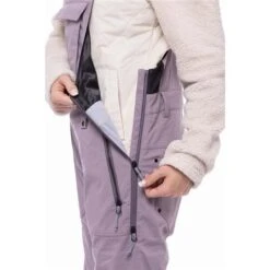 686 Black Magic Insulated Bib - Women's -Ski Series fw23 686 womensblackmagicinsulatedbib dustyorchidgeojacquard 5