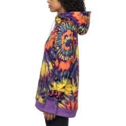 686 Bonded Fleece Pullover Hoody - Women's -Ski Series fw23 686 womensbondedfleecepulloverhoody gratefuldeadtiedye 3