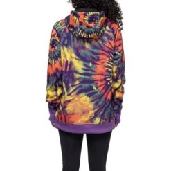 686 Bonded Fleece Pullover Hoody - Women's -Ski Series fw23 686 womensbondedfleecepulloverhoody gratefuldeadtiedye 4