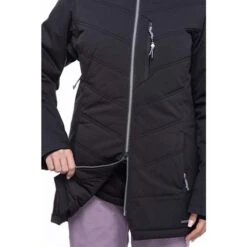 686 Cloud Insulated Jacket - Women's -Ski Series fw23 686 womenscloudinsulatedjacket blackgeojacquard 10