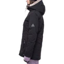 686 Cloud Insulated Jacket - Women's -Ski Series fw23 686 womenscloudinsulatedjacket blackgeojacquard 3