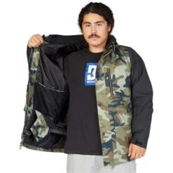 DC SHOES DC Bandwidth Jacket - Men's -Ski Series fw23 dc mensbandwidthjacket woodlandcamogreen 3