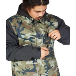 DC SHOES DC Bandwidth Jacket - Men's -Ski Series fw23 dc mensbandwidthjacket woodlandcamogreen 5