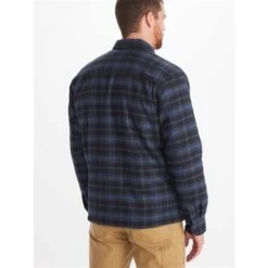 Marmot Ridgefield Heavyweight Sherpa Lined Flannel - Men's -Ski Series fw23 marmot mensridgefieldheavyweightsherpalinedflannel storm 2