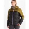 Marmot Guides Down Hoody - Women's -Ski Series fw23 marmot womensguidesdownhoody blackmilitarygreen 1