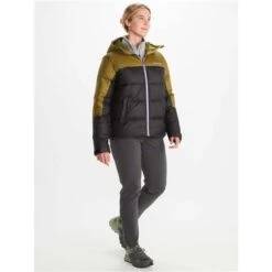 Marmot Guides Down Hoody - Women's -Ski Series fw23 marmot womensguidesdownhoody blackmilitarygreen 3