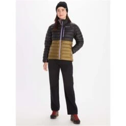 Marmot Highlander Jacket - Women's -Ski Series fw23 marmot womenshighlanderjacket blackmilitarygreen 3
