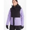 Marmot Refuge Jacket - Women's -Ski Series fw23 marmot womensrefugejacket blackpaisleypurple 1