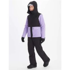 Marmot Refuge Jacket - Women's -Ski Series fw23 marmot womensrefugejacket blackpaisleypurple 3