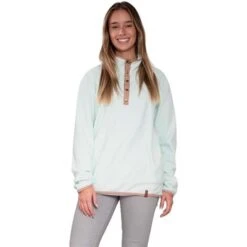 Obermeyer Boulder Fleece -Ski Series fw23 obermeyer boulderfleece seaglass