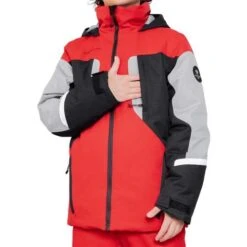 Obermeyer Fleet Jacket - Boy's (Teen) -Ski Series fw23 obermeyer boysfleetjacket brakelight 4
