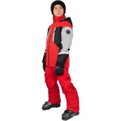 Obermeyer Fleet Jacket - Boy's (Teen) -Ski Series fw23 obermeyer boysfleetjacket brakelight 6