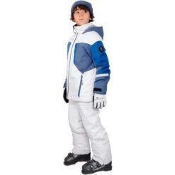 Obermeyer Fleet Jacket - Boy's (Teen) -Ski Series fw23 obermeyer boysfleetjacket white 6
