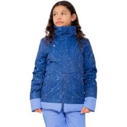 Obermeyer Taja Print Jacket - Girl's (Teen) -Ski Series fw23 obermeyer girlstajaprintjacket mymoon stars 1