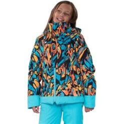 Obermeyer Taja Print Jacket - Girl's (Teen) -Ski Series fw23 obermeyer girlstajaprintjacket swirlwind 1