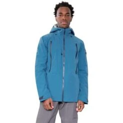 Obermeyer Highlands Shell Jacket - Men's -Ski Series fw23 obermeyer menshighlandsshelljacket blueagave 1