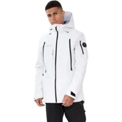 Obermeyer Highlands Shell Jacket - Men's -Ski Series fw23 obermeyer menshighlandsshelljacket white 1