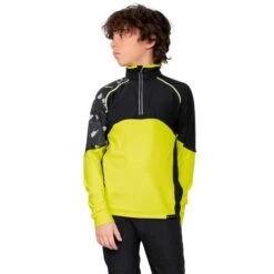 Obermeyer Transport 1/4 Zip - Boy's (Teen) -Ski Series fw23 obermeyer teenboystransportquarterzip electrify 1