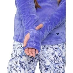 Obermeyer Furry Fleece Top - Girl's (Teen) 25 Obermeyer Furry Fleece Top - Girl's (Teen) -Ski Series fw23 obermeyer teengirlsfurryfleecetop vinca 3