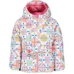 Obermeyer Livia Jacket - Girl's -Ski Series fw23 obermeyer toddlergirlsliviajacket whitesnowflakes 1