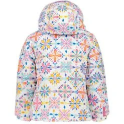 Obermeyer Livia Jacket - Girl's -Ski Series fw23 obermeyer toddlergirlsliviajacket whitesnowflakes 2