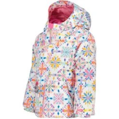 Obermeyer Livia Jacket - Girl's -Ski Series fw23 obermeyer toddlergirlsliviajacket whitesnowflakes 3