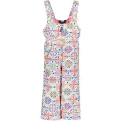 Obermeyer Snoverall Print Pant - Girl's 26 Obermeyer Snoverall Print Pant - Girl's -Ski Series fw23 obermeyer toddlergirlssnoverallprintpant whitesnowflakes 1