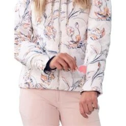 Obermeyer Devon Down Jacket - Women's -Ski Series fw23 obermeyer womensdevondownjacket gaiasfloral 3