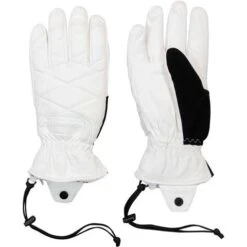 Obermeyer Leather Glove - Women's -Ski Series fw23 obermeyer womensleatherglove white