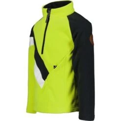 Obermeyer Morgan Fleece Top - Youth -Ski Series fw23 obermeyer youthmorganfleecetop fluorescent 3