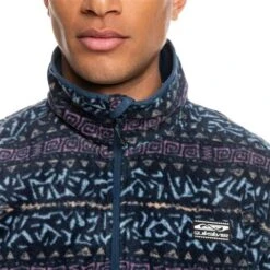 Quiksilver Aker HZ Fleece - Men's -Ski Series fw23 quiksilver mensakerhzfleece dustyorchidnordicchannel 3