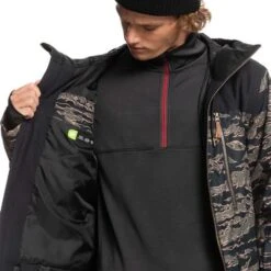 Quiksilver Fairbanks Jacket - Men's 20 Quiksilver Fairbanks Jacket - Men's -Ski Series fw23 quiksilver mensfairbanksjacket grapeleaftigercamo 4