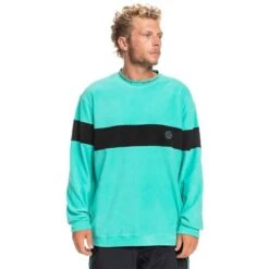 Quiksilver Flame On Fleece - Men's -Ski Series fw23 quiksilver mensflameonfleece poolgreen 1
