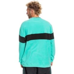Quiksilver Flame On Fleece - Men's -Ski Series fw23 quiksilver mensflameonfleece poolgreen 2