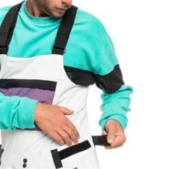 Quiksilver Fly High Bib - Men's -Ski Series fw23 quiksilver mensflyhighbib snowwhite 5