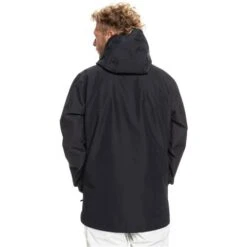 Quiksilver High In The Hood Jacket - Men's -Ski Series fw23 quiksilver menshighinthehoodjacket trueblack 2