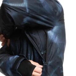 Quiksilver Mission Printed Jacket - Men's -Ski Series fw23 quiksilver mensmissionprintedjacket insigniabluefragment 7