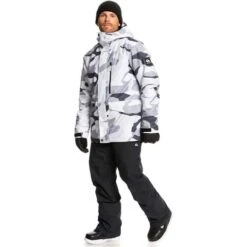 Quiksilver Mission Printed Jacket - Men's -Ski Series fw23 quiksilver mensmissionprintedjacket snowwhitecamopower 3