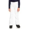 Roxy Backyard Girl Pant - Girl's -Ski Series fw23 roxy girlsbackyardpant brightwhite