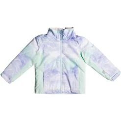 Roxy Snowy Tale Jacket - Girl's -Ski Series fw23 roxy toddlergirlssnowytalejacket fairaquaseousrg 2