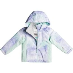 Roxy Snowy Tale Jacket - Girl's -Ski Series fw23 roxy toddlergirlssnowytalejacket fairaquaseousrg 4