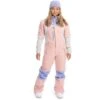 Roxy Chloe Kim Bib Pant - Women's -Ski Series fw23 roxy womenschloekimbibpant mellowrose 1