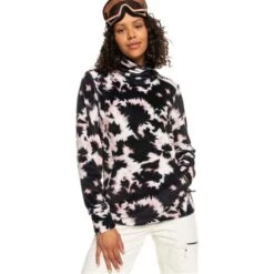 Roxy Deltine Fleece Pullover - Women's 18 Roxy Deltine Fleece Pullover - Women's -Ski Series fw23 roxy womensdeltinefleecetop trueblacknimal 1