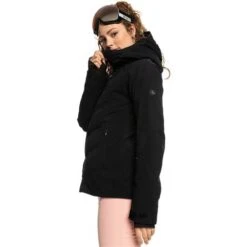 Roxy Dusk Warmlink Jacket - Women's -Ski Series fw23 roxy womensduskwarmlinkjacket trueblack 2
